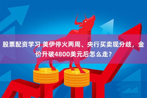 股票配资学习 美伊停火两周、央行买卖现分歧，金价升破4800美元后怎么走？